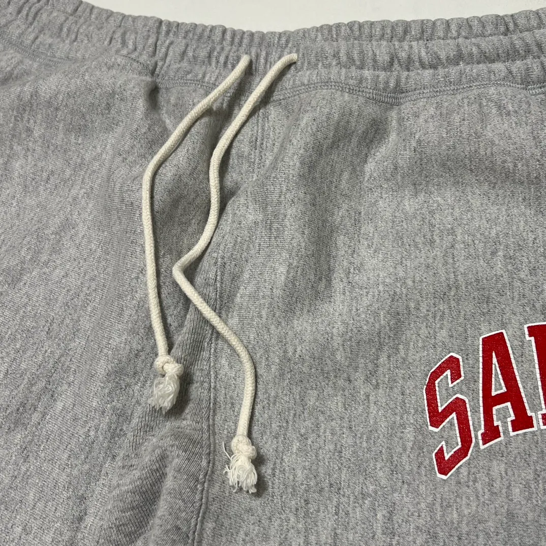 SAINT MICHAEL ARCH SAINT SET PANTS/BLACK The latest SAINT LOGO sweatpants, washed black/gray gray S-XL, custom woven and dyed, black surface and gray bottom fabric, same as the original version, original level straight cracking pulp, original cut and loose fit